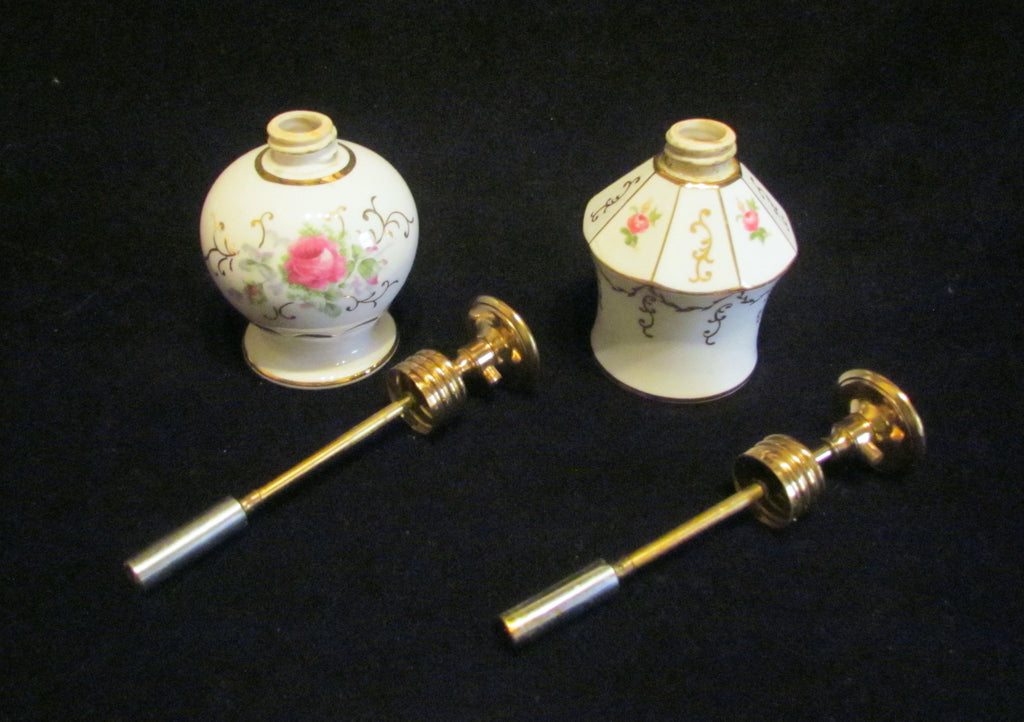 VINTAGE PORCELAIN PERFUME ATOMIZER BOTTLE