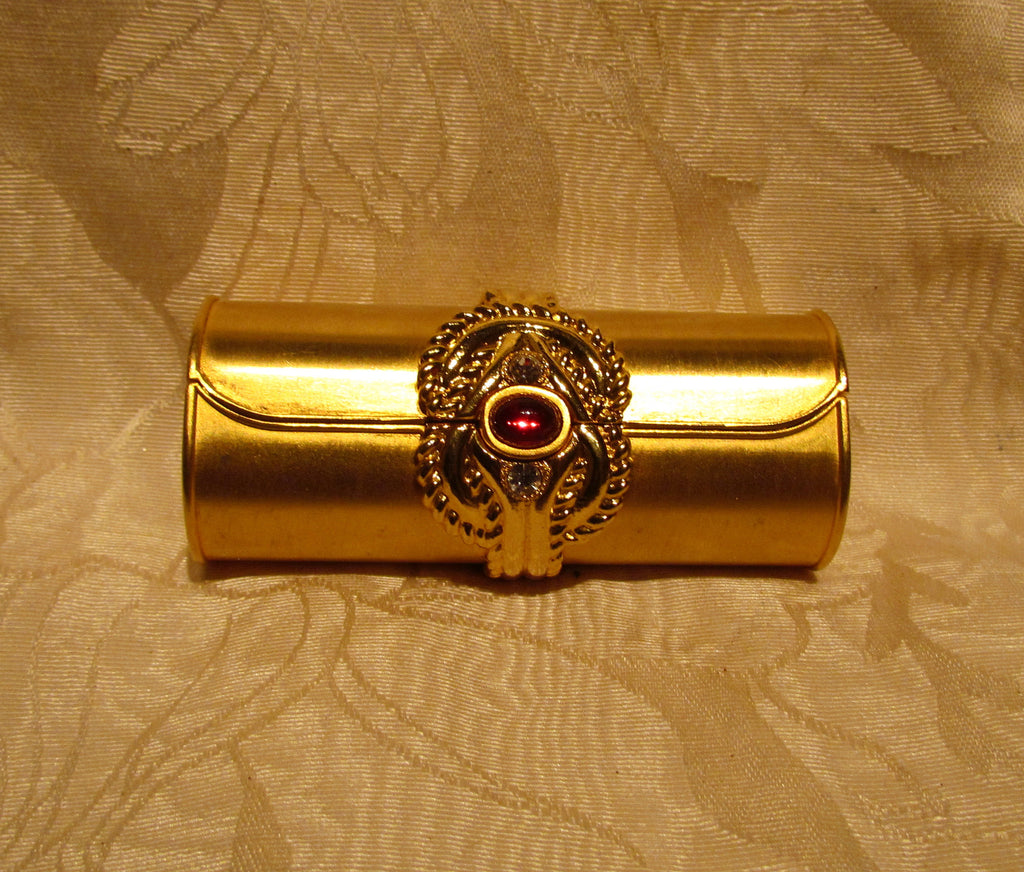 Beautifully Detailed 14K Gold Antique Lipstick Case 