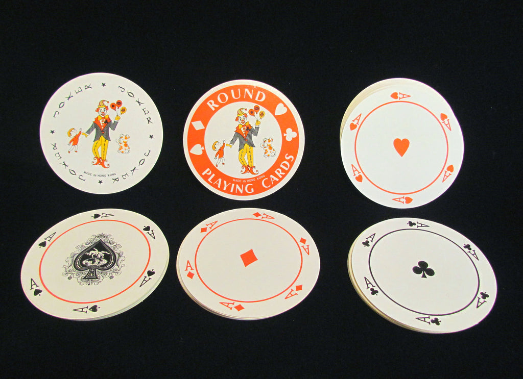 Las Vegas Round Deck Playing Cards 1960's Souvenir Excellent Condition –  Power Of One Designs