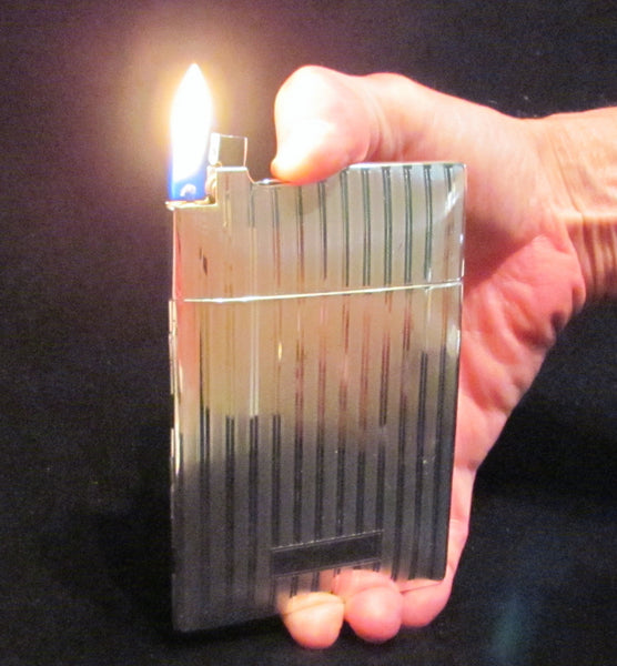 Silver Elgin Cigarette Case Lighter 1940s Working In Original Box