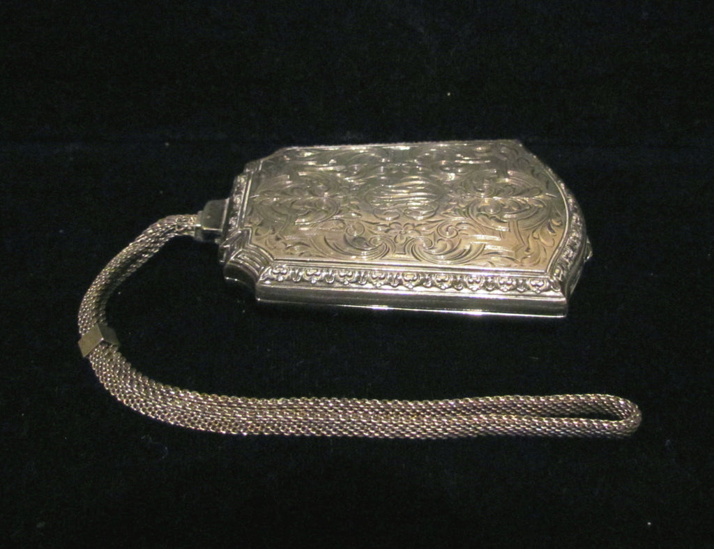 STERLING SILVER MESH Finger Purse Coin Holder Bag with Kiss Lock Circa 1900  £184.49 - PicClick UK