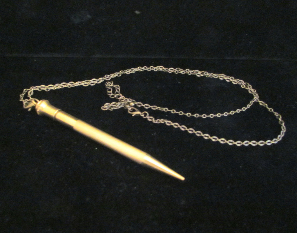 1920s Gold Filled Mechanical Pencil Necklace Superite 1/9 GF Engraved ...